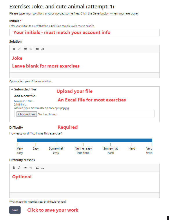 Submit solution form