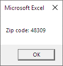 Zip code output