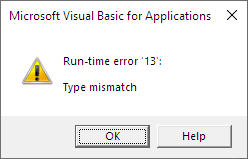 Type mismatch